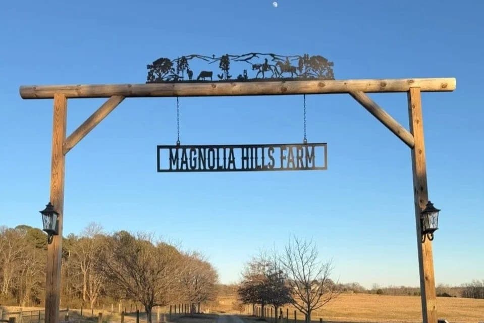 Entrance sign, ranch gate
